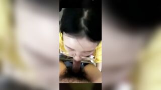 Sống cùng chị họ kính cận xinh nứng cặc quá nên đè đầu chị ra bắt bú cặc xg mới tha