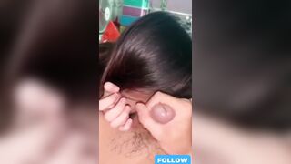 Gần xuất thì nét cục thịt vào mồm bắt em nuốt