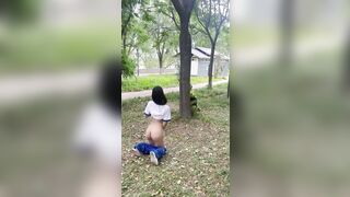 Em học sinh show dâm sau lưng người lạ P3