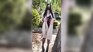 Dâm nữ nứng lồn mặc đồ gợi cảm ra cv khoe hàng về nhà móc lồn bắn nc bị đụ sướng run