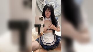 E coser loli dâm đãng vừa quay clip trc gương vừa cưỡi cặc a cực xung #1