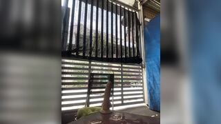 E sinh viên trước cửa nhà, Nhún Cu giả thủ dâm, pUblic có người lạ rên rỉ lồn ko lông