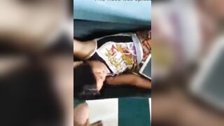 Thấy dì út đang ngủ nên sục cu bắn vô mặt