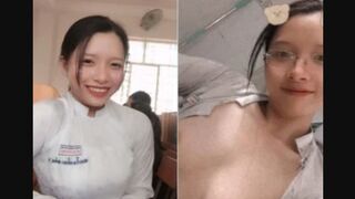 Nguyễn Hồng Ngân nữ sinh cấp 3 dâm đãng trong bộ áo dài
