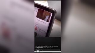 Clip cô giáo trung tâm tiếng Anh dạy online quên tắt cam lộ cmn hàng