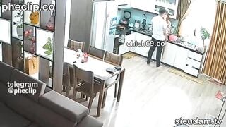Hack Camera Chị Dâu Đang Nấu Ăn Thì Thằng Em Rể Gạ Địt