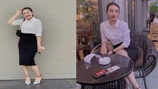 Nữ nhân viên dâm đãng đã gạ địt tất cả nam nhân viên của công ty